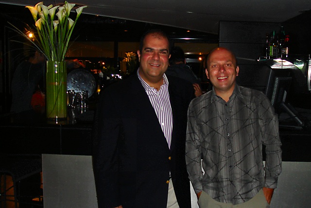 Me and Stelios on the new EasyCruise Life Ship
