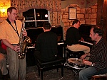 Wallpaper : Open Session - two pianos, sax and drums - {Click to enlarge the image}